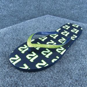 12th Man Women Flip Flop Shoes Gold Synthetic‎ Slip On Size 9-10 Medium (B, M)